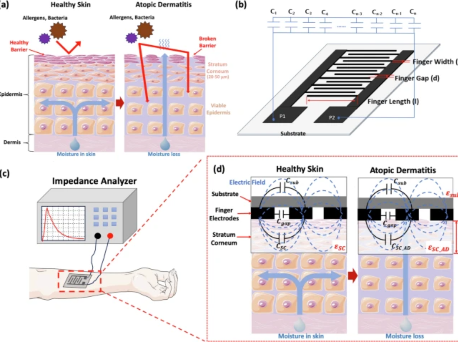 Reverse-Offset Printed Sensor for Skin Monitoring